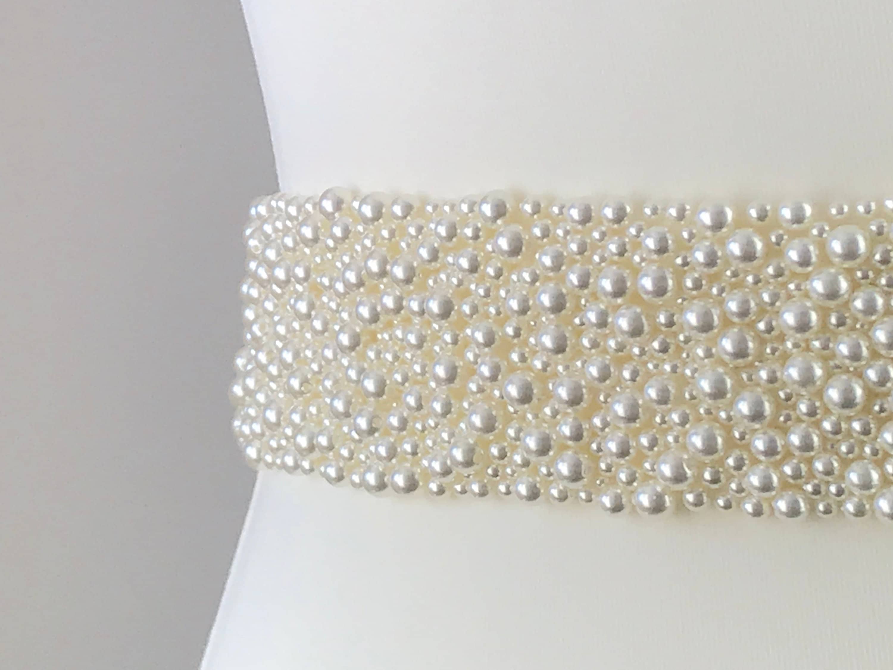 Wide Imitation Pearl Belt Clasp Belt Pearl Bridal Belt Pearl Bridal Sash Pearl Wedding Belt Pearl Belt 1.75 4.5cm Wide Lucy