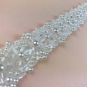 Pearl Bridal Belt, Pearl Sash, Sparkly Belt, Wedding Dress Belt, Pearl  Wedding Belt 1.5 Inches Wide ALICE 