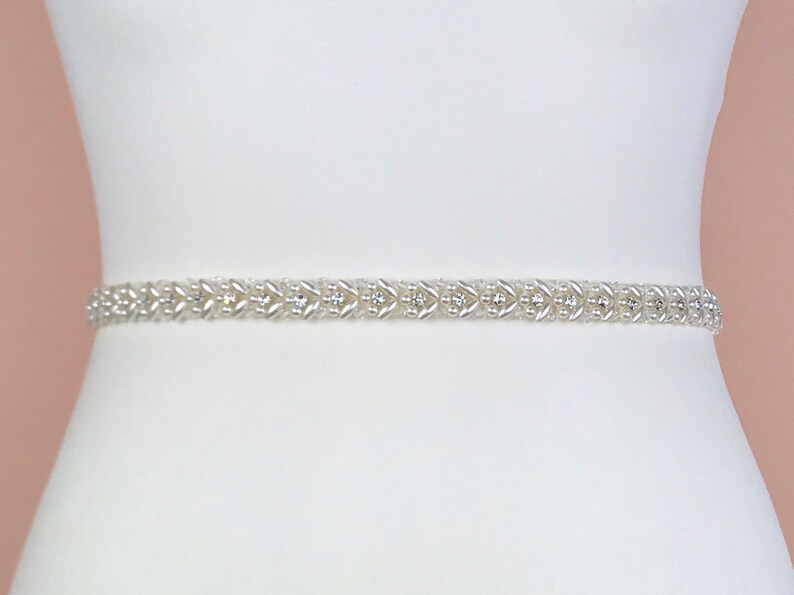 Narrow Pearl Bridal Belt Pearl Sash Wedding Belt Full Etsy