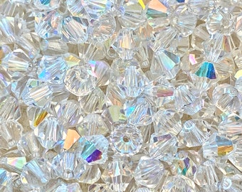 Cuentas bicono de cristal Preciosa AB de 5 mm: Xilion facetado