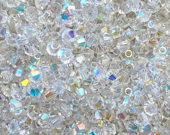 Cuentas bicono de cristal AB de 3 mm: Preciosa Xilion iridiscente