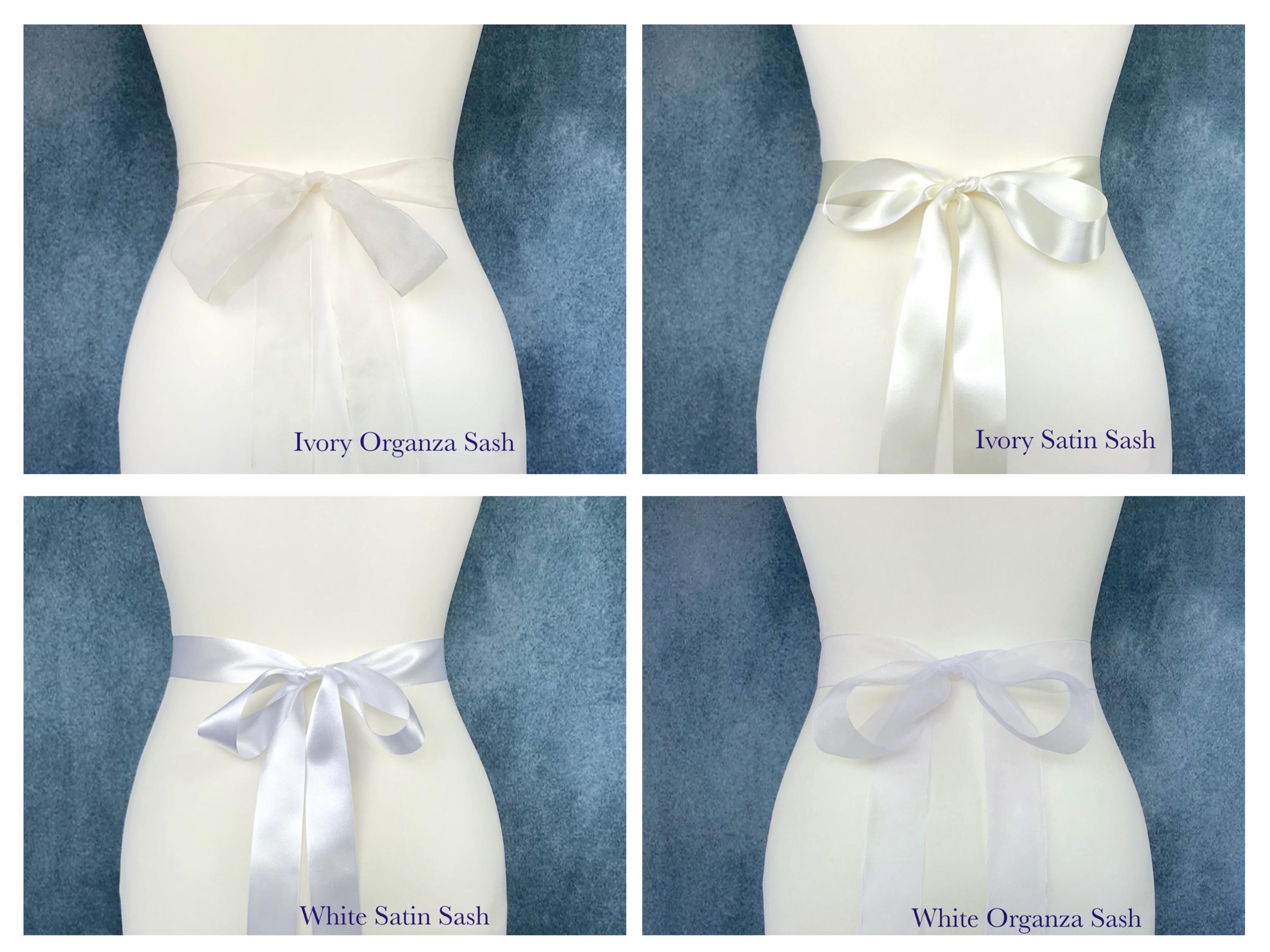 Handmade Pearl Bridal Belt: Sparkly Crystal Wedding Dress 