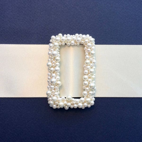 Bridal Buckle, Pearl Buckle, Wedding Dress Buckle, Sash And Buckle, Wedding Buckle, Handmade