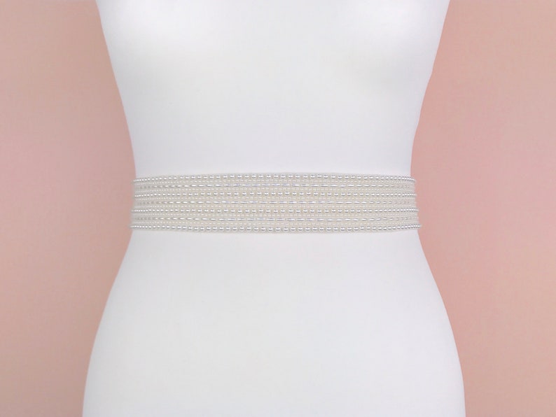 Pearl Bridal Belt Made to Measure Belt Pearl Bridal Sash Etsy