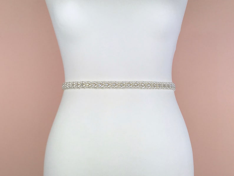 Narrow Pearl Bridal Belt Pearl Sash Wedding Belt Full Etsy UK