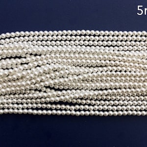 5mm High Quality Imitation Japanese pearls, Small Pearls, Bridal Pearls, White Pearls, Ivory Pearls, Japanese Pearls, Bridal Pearls image 1