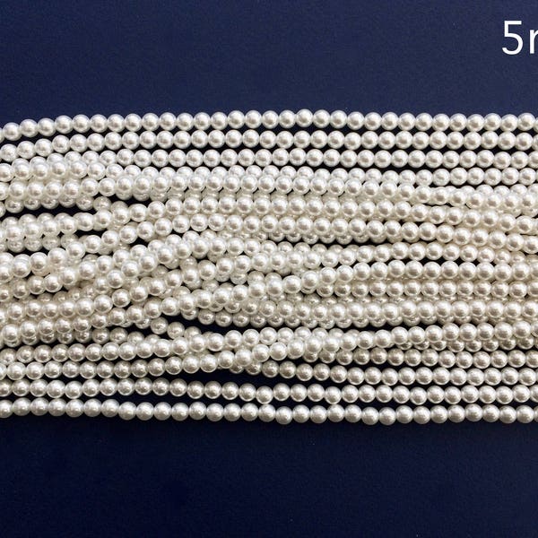 5mm High Quality Imitation Japanese pearls, Small Pearls, Bridal Pearls, White Pearls, Ivory Pearls, Japanese Pearls, Bridal Pearls