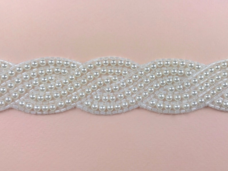 Pearl and Bugle Bead Belt Pearl Belt Clasp Pearl Bridal Etsy