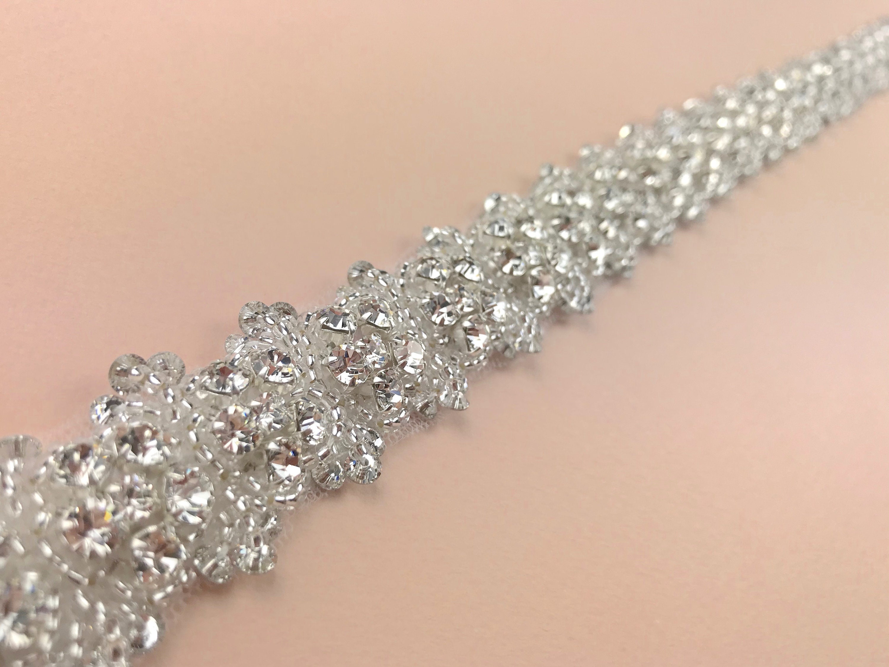 Diamanté Bridal Belt Clasped Bridal Belt Bridal Belt Silver - Etsy UK