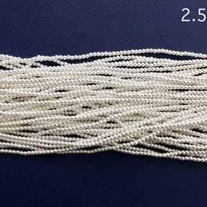 Perles d'imitation 2,5 mm, Petites perles, Perles de mariée, Perles blanches, Perles ivoires, Petites perles, Perles du Japon, Mariage, Mariage