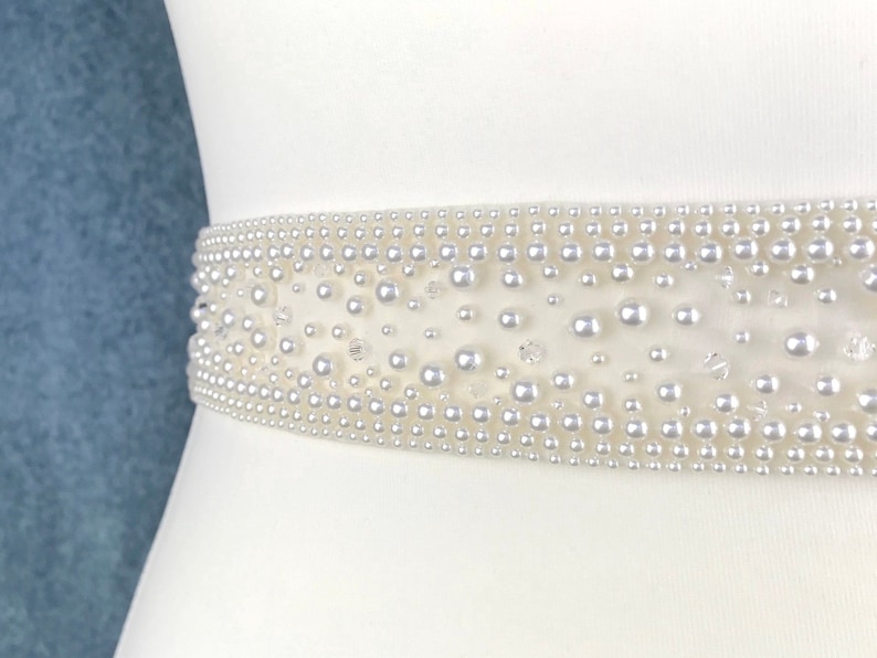 Pearl Bridal Belt Pearl Sash Sparkly Belt Wedding Dress Etsy UK