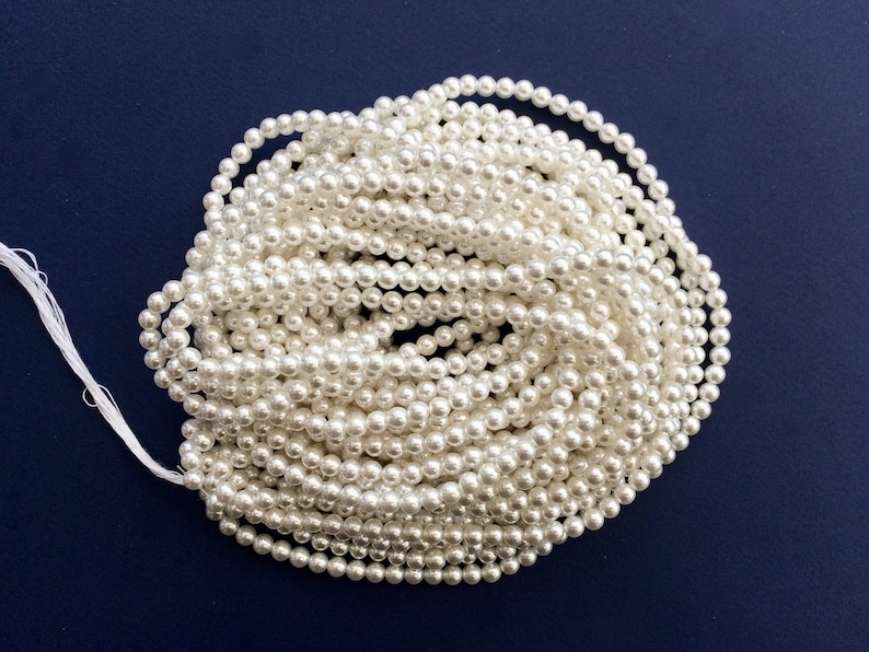 5mm High Quality Imitation Japanese pearls, Small Pearls, Bridal Pearls, White Pearls, Ivory Pearls, Japanese Pearls, Bridal Pearls image 3