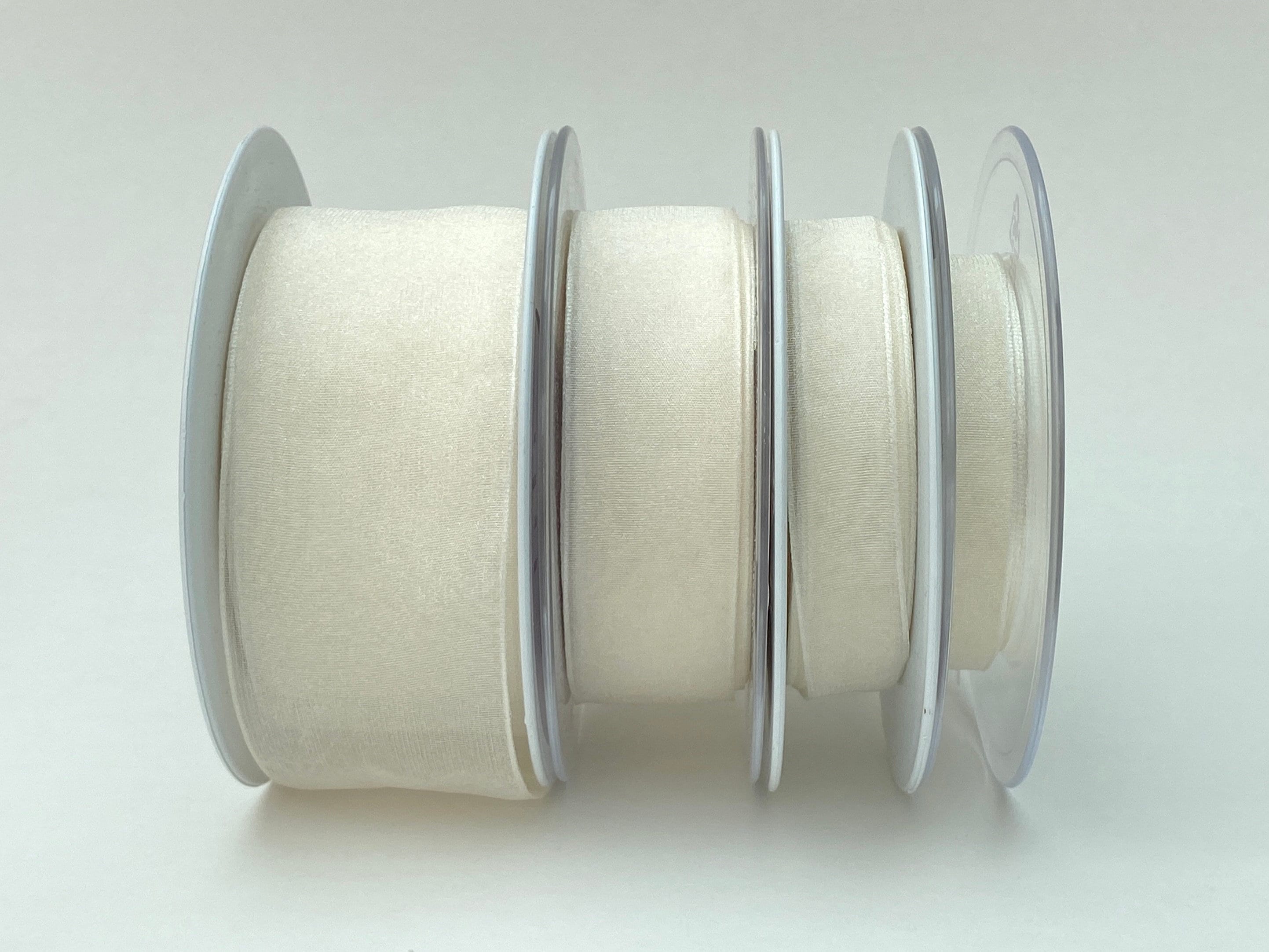 Bridal White Sheer Organza Ribbon: Berisford Wedding Ribbon, Made in UK