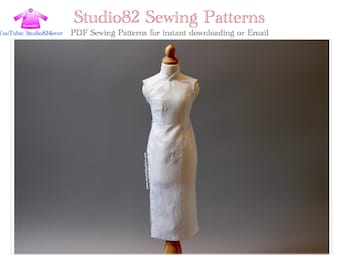 Digital Sewing Pattern – Straight-Front Placket Sleeveless Qipao