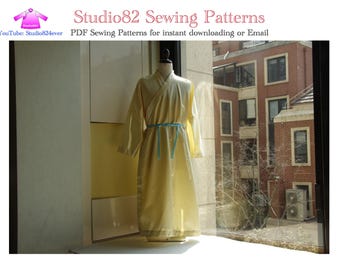 Digital Sewing Pattern: Ming Style Cross Collar Narrow-Sleeve Robe (长衫.直裰)