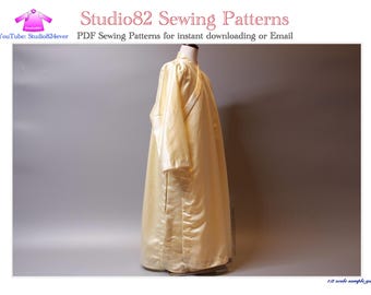 Digital Sewing Pattern: Ming Style Cross Collar Narrow-Sleeve Robe (长衫.直裰)