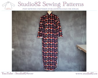 Trumpet Sleeve Cheongsam Pattern/Printable PDF Sewing Pattern