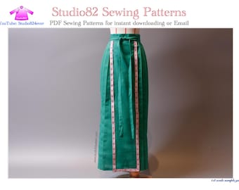 Digital sewing pattern of Horse-face Skirt(H silhouette) with video tutorial / H型马面裙PDF缝纫纸样