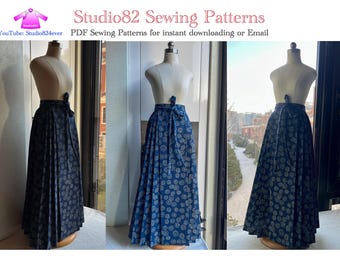 Digital sewing pattern of Horse-face Skirt(A silhouette) with video tutorial / A字型马面裙PDF缝纫纸样