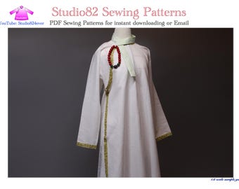 Digital Sewing pattern of Manchu women's Chenyi from Ruyis Royal Love 如懿传旗女衬衣
