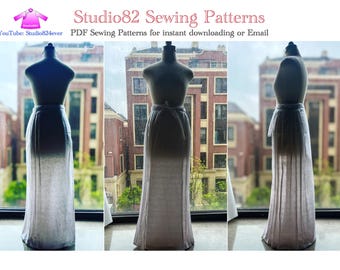 Digital sewing pattern of Horse-face Skirt(H silhouette) with video tutorial / H型马面裙PDF缝纫纸样