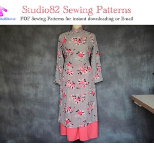 áo dài sewing pattern in PDF format / STUDIO82