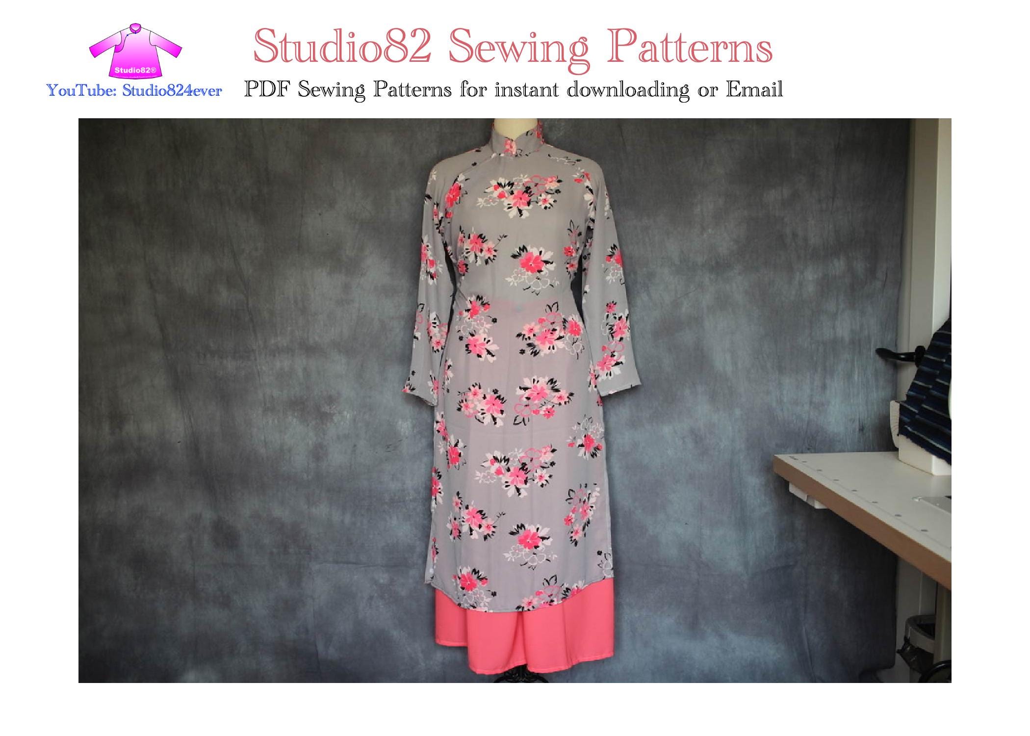 áo dài sewing pattern in PDF format / STUDIO82