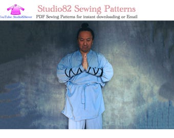 Shaolin Monk Robe Sewing Pattern: Kung Fu Costume (Digital Download)