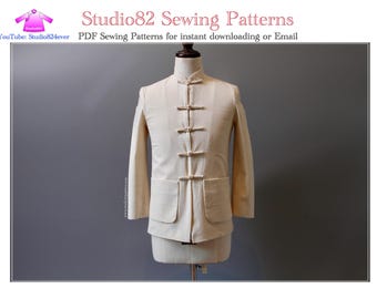 Patrón de costura para traje Tang: Chaqueta tradicional china (PDF)