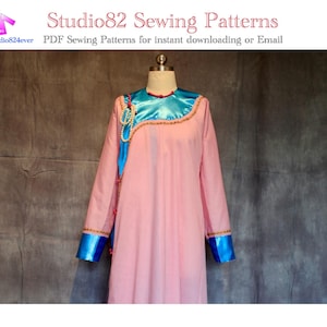 Digital Sewing pattern of Manchu women&#39;s Chenyi from Ruyis Royal Love 如懿传旗女衬衣