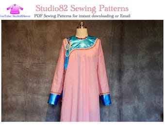 Digital Sewing pattern of Manchu women's Chenyi from Ruyis Royal Love 如懿传旗女衬衣