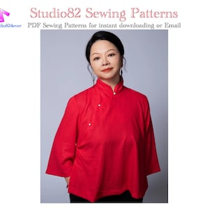 Cheongsam Style Blouse Digital PDF Sewing Pattern / Qipao Pattern/ Cheongsam Sewing Pattern