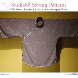 Digital Sewing Pattern: Traditional Flat-Cut Short Top with Inverted Sleeves | Dao-Da-Xiu Sewing Pattern