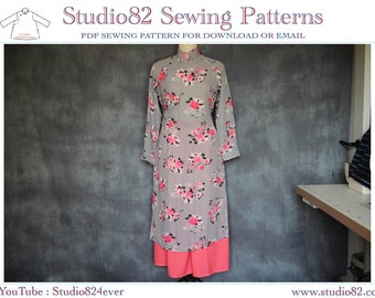 áo dài sewing pattern in PDF format / STUDIO82