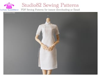 Digital Sewing Pattern – Short-Sleeve Qipao