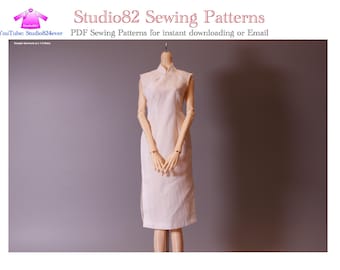 Digital Sewing Pattern – Straight-Front Placket Sleeveless Qipao