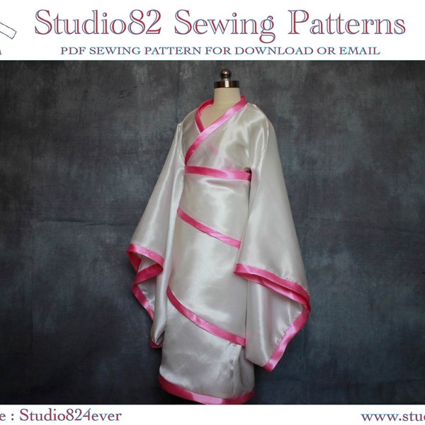 Ancient Chinese Han Dynasty  Long Qu Ju PDF Sewing Pattern/ HANFU/ Studio82