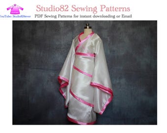 Digital Sewing Pattern of Wide-Sleeve and 3 Wraps Qu_Ju