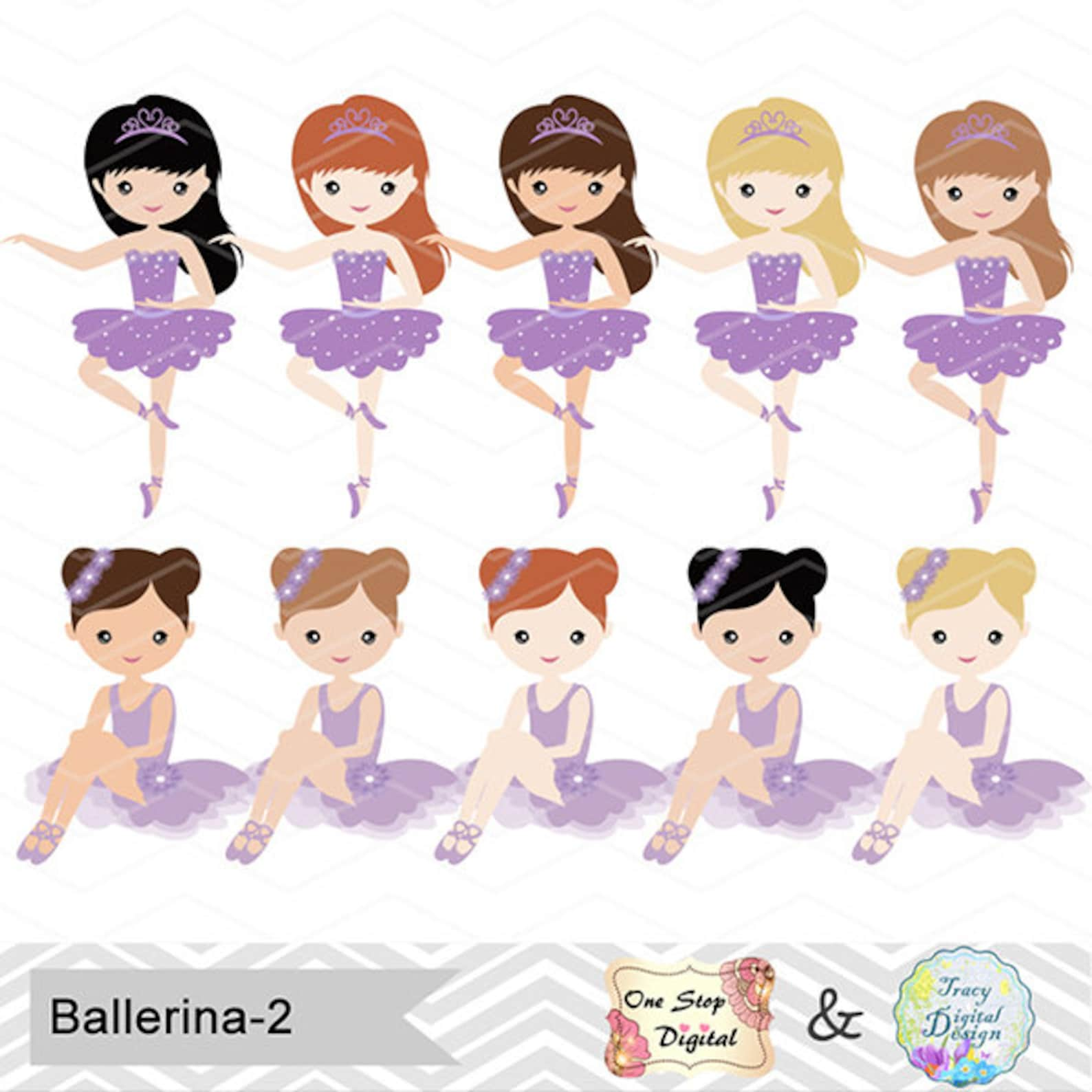 digital ballerina clipart, purple ballet girl clip art, dancing girl clipart, purple ballet dancer clip art, cute little girl cl