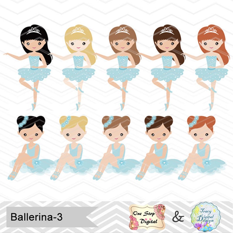 Blue Ballet Girl Clip Art Digital Ballerina Clipart Cute Little Girl Clipart 0181 Blue Ballet Dancer Clip Art Dancing Girl Clipart