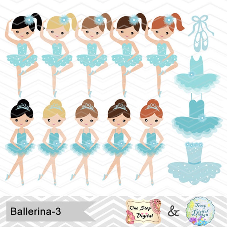 Blue Ballet Girl Clip Art Digital Ballerina Clipart Cute Little Girl Clipart 0181 Blue Ballet Dancer Clip Art Dancing Girl Clipart