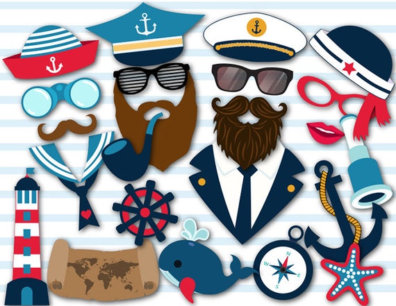 Instant Download Nautical Photo Booth Props Nautical Party | Etsy