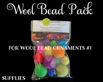 Wool Bead Pack - For Wool Bead Ornaments #1 Pattern
