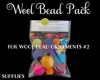 Wool Bead Pack - For Wool Bead Ornaments #2 Pattern