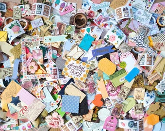 100+ Piece OR 150+ Piece Crafters Delight Grab Bag, Ephemera, Scrapbooking, Junk Journals,  Papercrafting Kit, Scrap Pack Supply