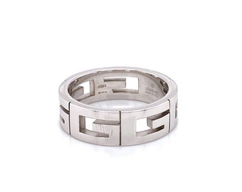 18K White Gold Men's Gucci Ring - Etsy Canada