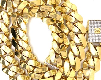 10K Yellow Gold Hollow Monaco Link 