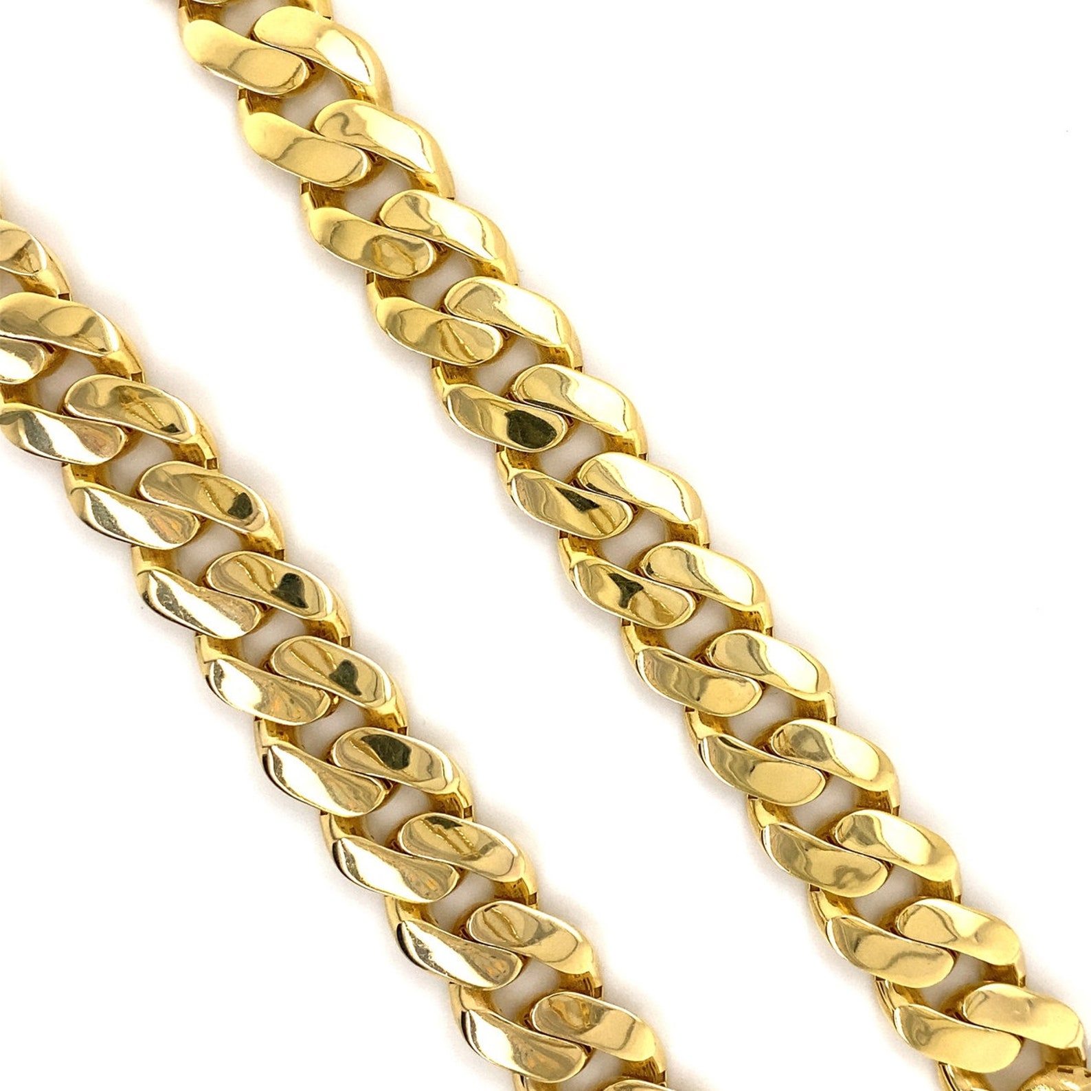 14K Yellow Gold Hollow Monaco Link Chain Necklace 70.3grams - Etsy