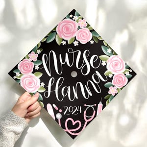 Nurse Graduation Cap Topper - Custom Color Scheme - Nursing RN BSN Labor and Delivery Grad