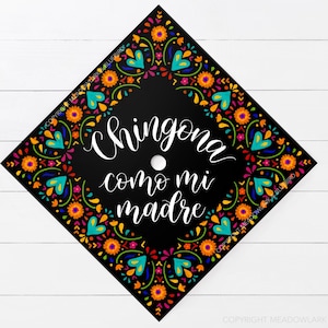 Custom Spanish Graduation Cap Topper - Custom Quote - Hand Lettered Design - Printable Grad Cap - Latina Grad Cap
